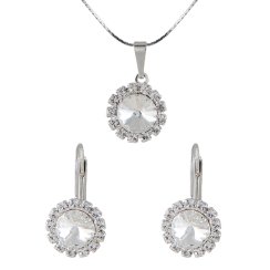Súprava so Swarovski Elements koliesko Krystal 13 mm