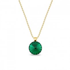 Náhrdelník se Swarovski Elements Candy Gold NG112212EM Emerald