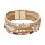 Náramek béžový textilní široký 53010.3 beige