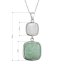 Strieborný náhrdelník s amazonitom a bielou perleťou 12170.3