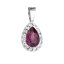 Strieborný prívesok s kryštálmi Swarovski fialová slza 34252.3 Amethyst