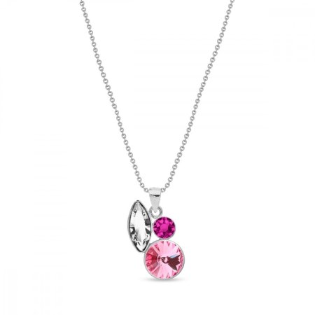 Náhrdelník ružový sa Swarovski Elements Artesia Fine N2201MIX1CR Rose