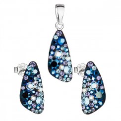 Sada šperkov s kryštálmi Swarovski náušnice a prívesok modrý 39167.3 Blue Style