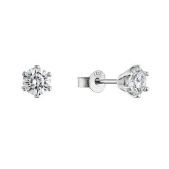Strieborné náušnice MIA 11M00006 moissanite