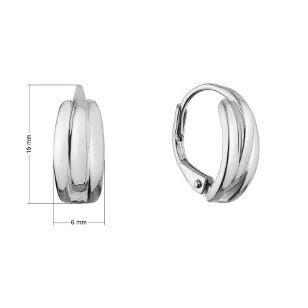 Strieborné náušnice kruhy 61071