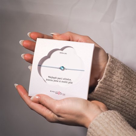 Textilný náramok modrý s kryštálom 13041.3 blue