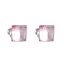 Náušnice se Swarovski Elements diskočtverec Light Rose 8 mm