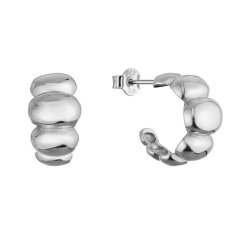Strieborné náušnice elegantné polkruhy 61163