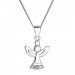 Stříbrný náhrdelník anděl se Swarovski krystaly bílý 32078.1 Krystal
