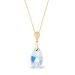 Stříbrný pozlacený náhrdelník se Swarovski Elements měnivá kapka Dainty Drop NG610616AB AB
