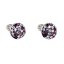 Strieborné náušnice pecka s kryštálmi Swarovski mix farieb okrúhle 31336.3 Magic Violet