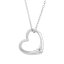 Stříbrný náhrdelník se Swarovski Elements bílé srdce Krystal