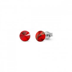 Náušnice červené Rivoli so Swarovski Elements Sweet Candy Studs K1122SS29LSI light siam 6 mm