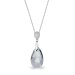 Stříbrný náhrdelník se Swarovski Elements modrá kapka Dainty Drop N610616BLS Blue Shade