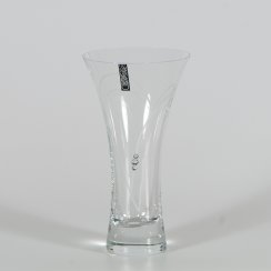 Sklenená váza so Swarovski Elements srdce v srdci 18 cm