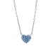 Stříbrný náhrdelník srdce se Swarovski Elements Aqua