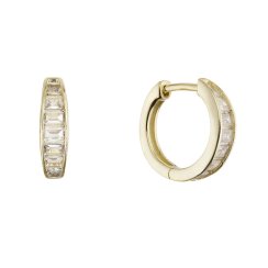 Pozlacené zdobené kruhy se zirkony 11767.1