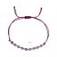 Textilní náramek fialový s korálky z ametystu 13059.3 amethyst