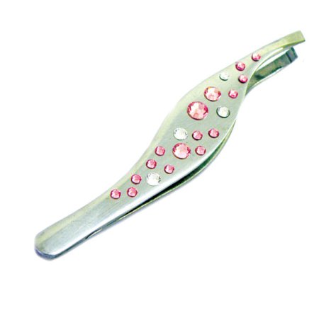 Pinzeta se Swarovski Elements sv. růžová