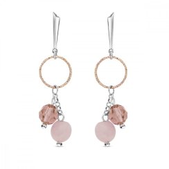 Stříbrné náušnice růžové Delicado K5000VR8RQ Vintage Rose