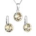 Sada šperkov s kryštálmi Swarovski náušnice, retiazka a prívesok žlté okrúhle 39140.3 Jonquil