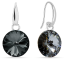 Náušnice Rivoli sa Swarovski Elements Candy KW112212SN Silver Night 10 mm