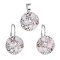 Sada šperkov s kryštálmi Swarovski náušnice a prívesok ružové okrúhle 39117.3 Magic rose