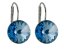 Náušnice modré Rivoli so Swarovski Elements Light Sapphire 14 mm