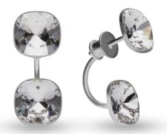 Náušnice Swarovski Elements tvaru čtverce Netta KF447010C Crystal