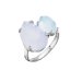 Stříbrný prsten pravý aquamarin a blue chalcedon 15025.3