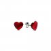 Náušnice červené so Swarovski Elements Heart K2808LSI Light Siam