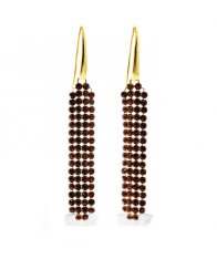 Náušnice so Swarovski Elements Classy KWMESH4ST Smoked Topaz