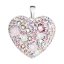 Stříbrný přívěsek s krystaly Swarovski mix barev srdce 34243.3 Magic Rose