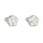 Strieborné náušnice pecka s kryštálmi Swarovski biele okrúhle 31336.9 Biela