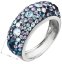 Strieborný prsteň s kryštálmi Swarovski modrý 35031.3 Blue Style - Vel'kosť prsteňa: 56