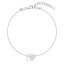 Stříbrný náramek se syntetickým opálem bílé srdce 13018.1 White s. Opal