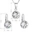 Sada šperků s krystaly Swarovski náušnice a přívěsek bílé kulaté 39140.1 Krystal