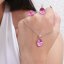 Strieborný prívesok s kryštálom Swarovski ružový ovál 34245.3 Rose