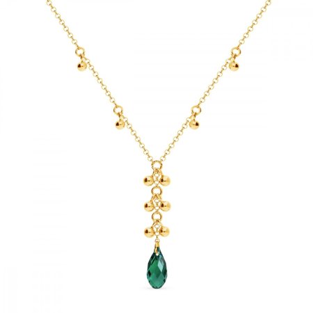 Náhrdelník zelený sa Swarovski Elements Triumph NGROLO6010EM Emerald