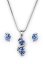 Súprava so Swarovski Elements vlnka modrá Light Sapphire