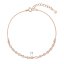 Pozlacený stříbrný ROSE náramek s malými zirkony 13031.1 crystal