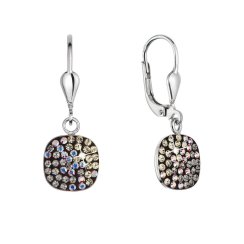 Strieborné visiace náušnice so Swarovski kryštálmi 31320.3 moonlight