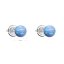Strieborné náušnice kôstky so syntetickým opálom svetlo modré okrúhle 11246.3 Lt. Blue s. Opal