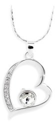 Náhrdelník se Swarovski Elements bílé srdce Krystal