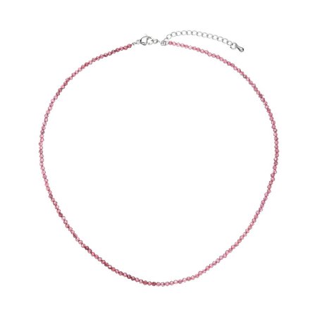 Náhrdelník s pravými ružovými opálmi 42012.3 oceľ