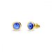 Náušnice modré stříbrné pozlacené se Swarovski Elements Tiny Bonbon Studs KRG1122SS29SA Sapphire 6 mm