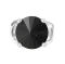 Prsteň so Swarovski Elements Rivoli Jet 12mm