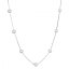 Stříbrný náhrdelník s oválnými říčními perlami na řetízku 22043.1