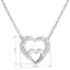 Strieborný náhrdelník s kryštálmi Swarovski biele srdce 32032.1 Krystal