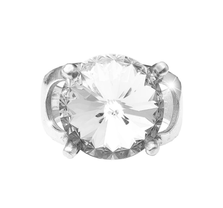 Prsteň so Swarovski Elements Rivoli Kryštál 12mm